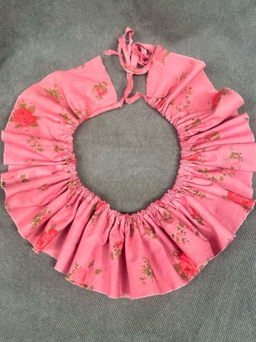 Cottagecore statement ruffle detachable statement collar